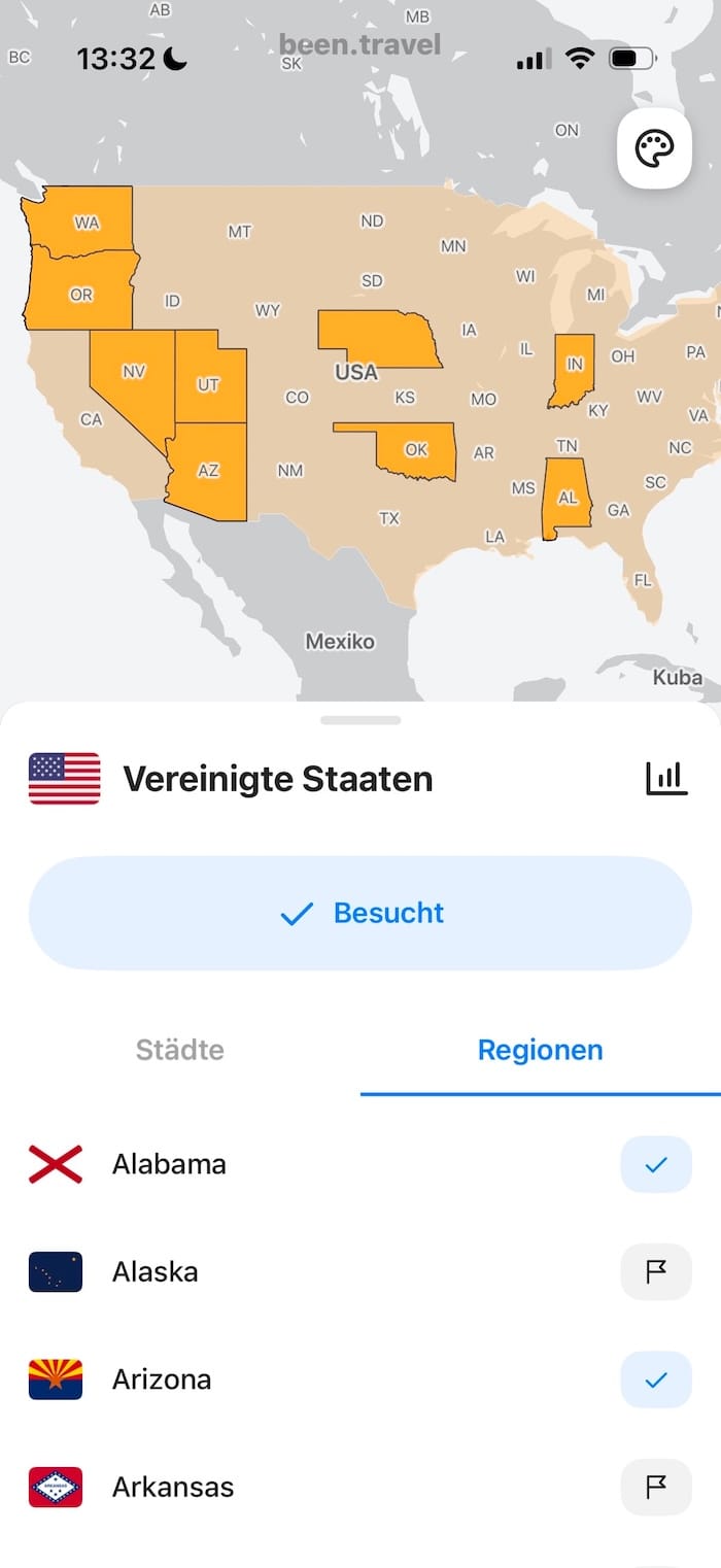 US-Regionen verfolgen